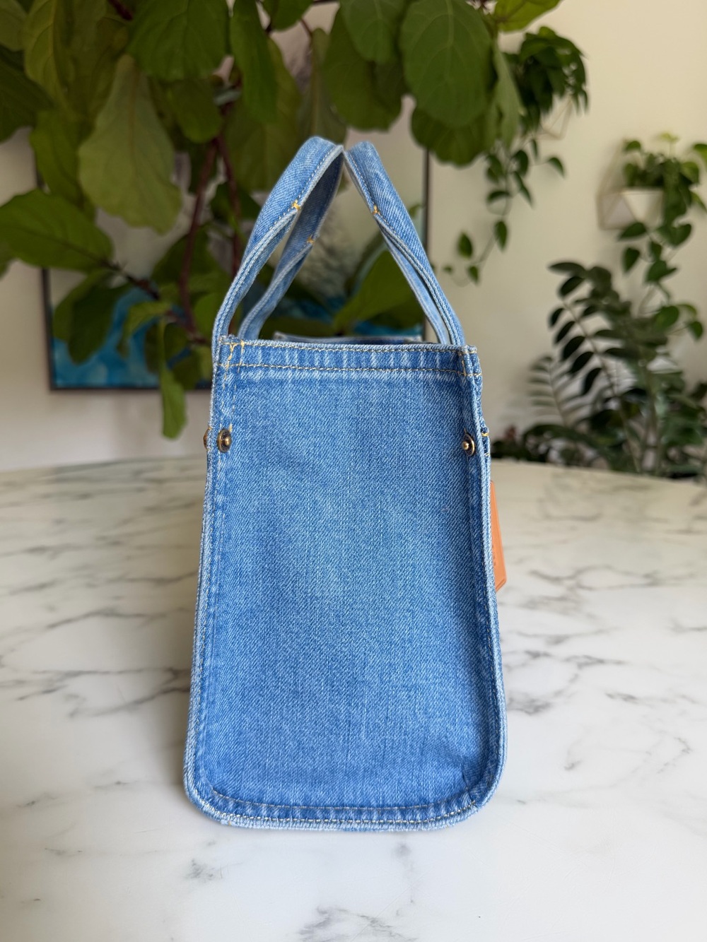 COACH Cargo Tote Bag 26 Denim Indigo Blue CR659 Crossbody - Picture 4 of 16
